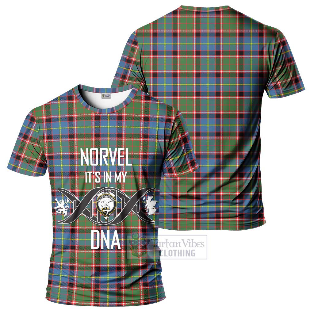 Tartan Vibes Clothing Norvel Tartan T-Shirt with Family Crest DNA In Me Style