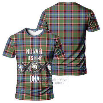 Norvel Tartan T-Shirt with Family Crest DNA In Me Style