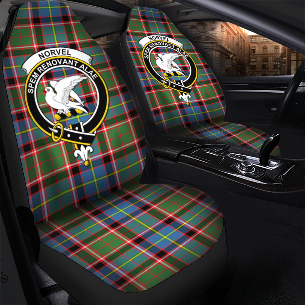 Norvel Tartan Car Seat Cover with Family Crest - Tartanvibesclothing