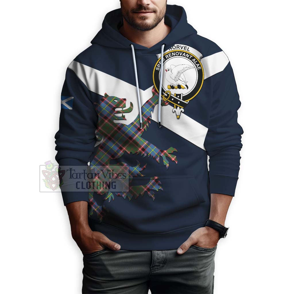 Tartan Vibes Clothing Norvel Tartan Lion Rampant Hoodie – Proudly Display Your Heritage with Alba Gu Brath and Clan Name