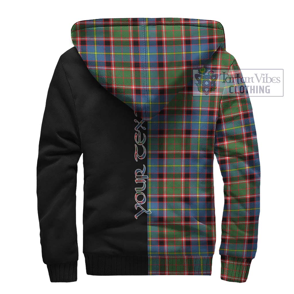 Tartan Vibes Clothing Norvel Tartan Sherpa Hoodie with Family Crest and Half Of Me Style