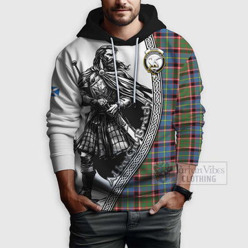 Norvel Tartan Clan Crest Hoodie with Highlander Warrior Celtic Style