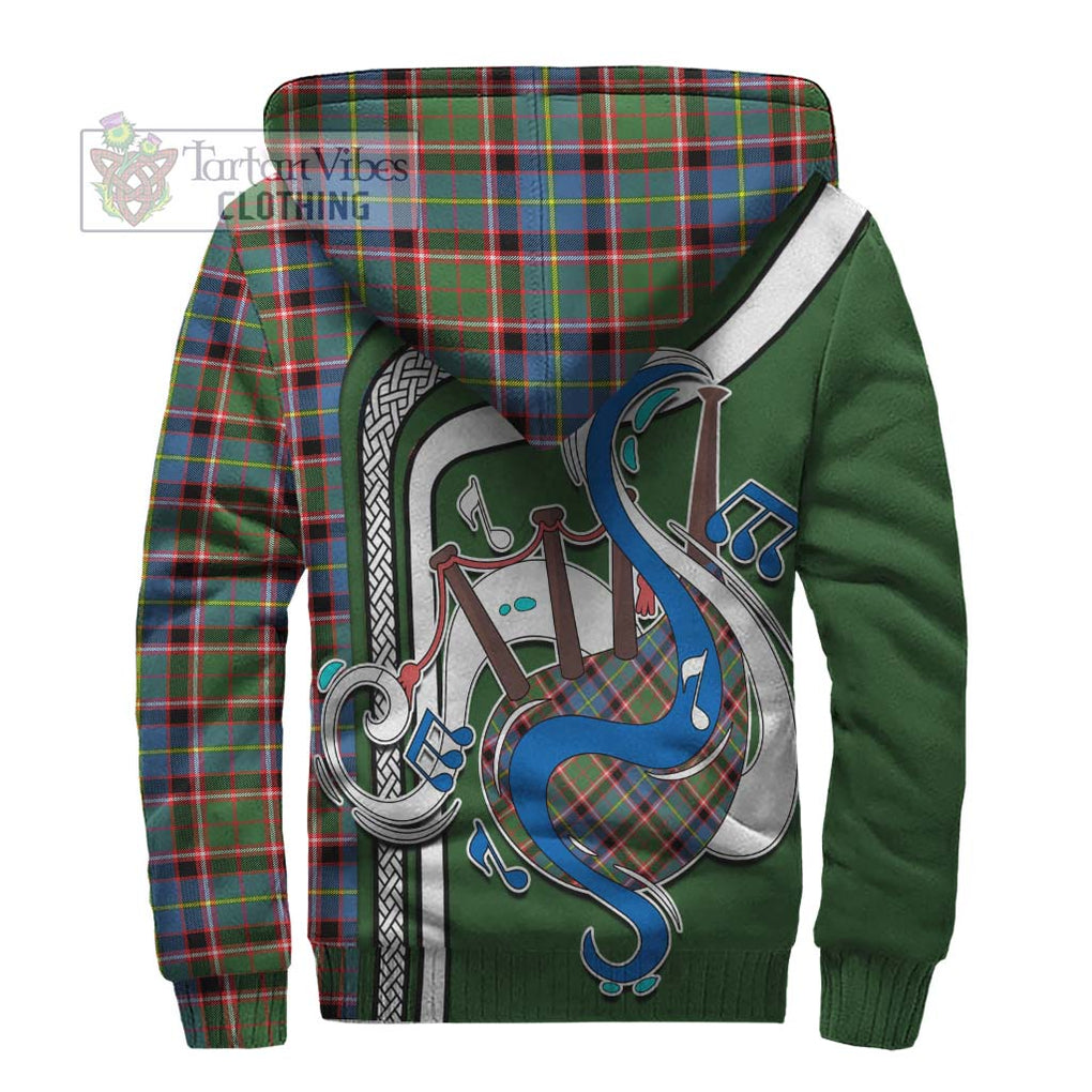 Norvel Tartan Sherpa Hoodie with Epic Bagpipe Style - Tartanvibesclothing Shop