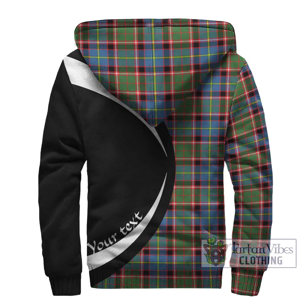 Tartan Vibes Clothing Norvel Tartan Sherpa Hoodie with Family Crest Circle Style