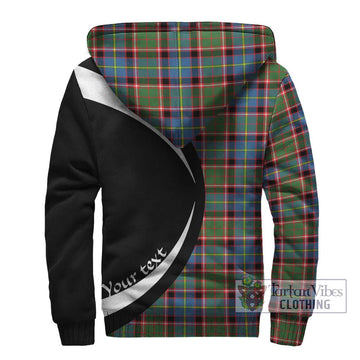 Norvel Tartan Sherpa Hoodie with Family Crest Circle Style