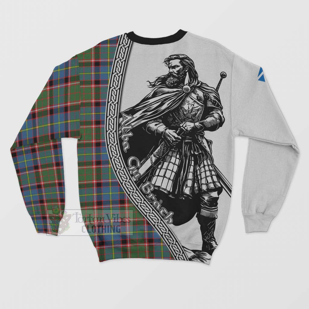 Tartan Vibes Clothing Norvel Tartan Clan Crest Sweatshirt with Highlander Warrior Celtic Style