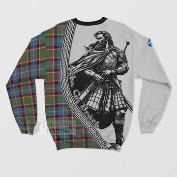 Norvel Tartan Clan Crest Sweatshirt with Highlander Warrior Celtic Style