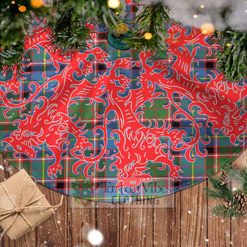 Norvel Tartan Christmas Tree Skirt Lion Rampant Style - Tartan Vibes Clothing