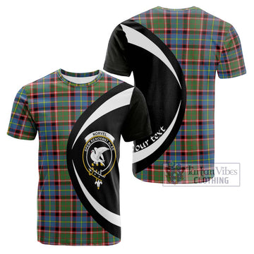 Norvel Tartan Cotton T-shirt with Family Crest Circle Style