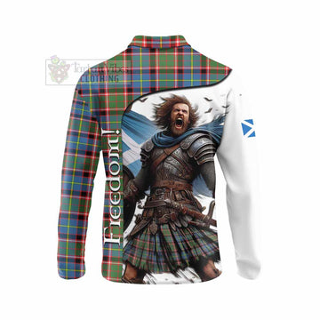 Norvel Crest Tartan Long Sleeve Polo Shirt Inspired by the Freedom of Scottish Warrior