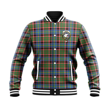 Norvel Tartan Baseball Jacket with Family Crest