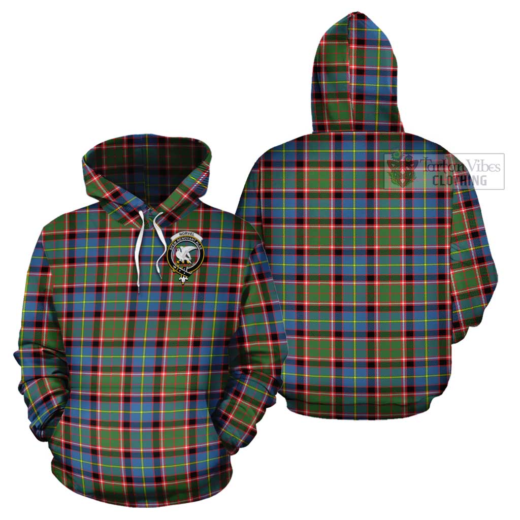 Tartan Vibes Clothing Norvel Tartan Cotton Hoodie with Family Crest