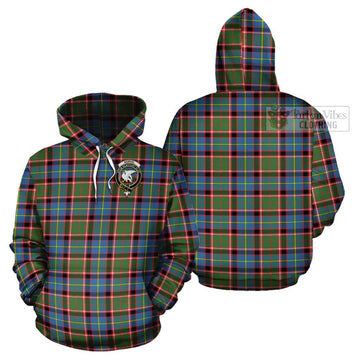 Norvel Tartan Cotton Hoodie with Family Crest