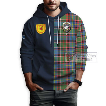 Norvel Tartan Hoodie with Scottish Lion Royal Arm Half Style