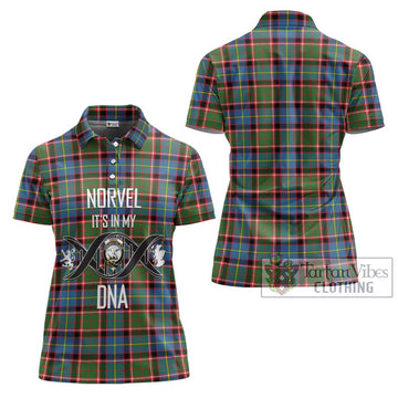 Norvel Tartan Women's Polo Shirt with Family Crest DNA In Me Style