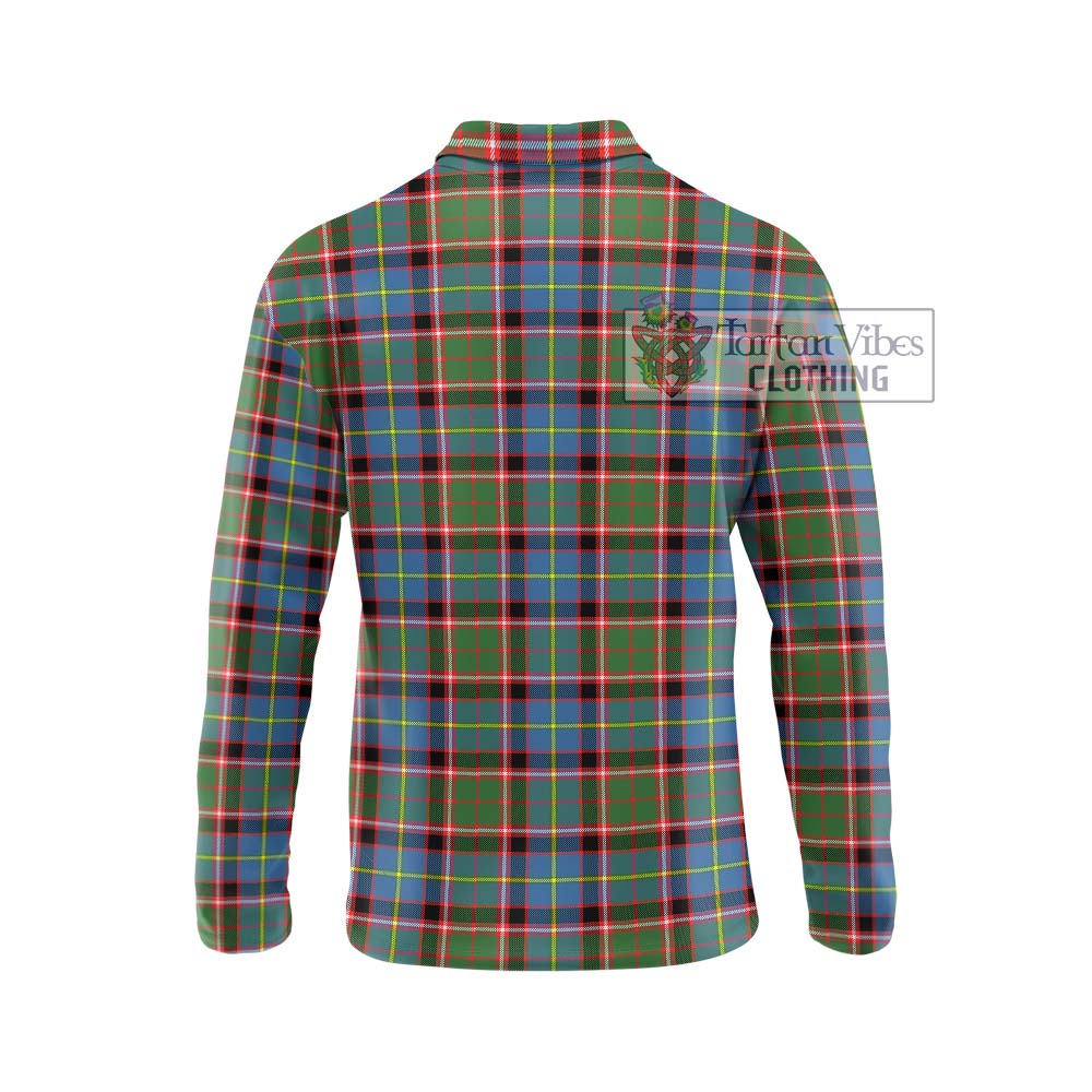 Tartan Vibes Clothing Norvel Tartan Long Sleeve Polo Shirt with Family Crest DNA In Me Style