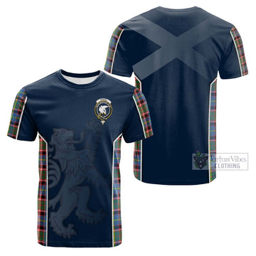 Norvel Tartan Cotton T-shirt with Family Crest and Lion Rampant Vibes Sport Style