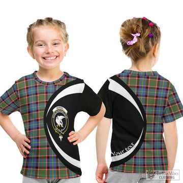 Norvel Tartan Kid T-Shirt with Family Crest Circle Style