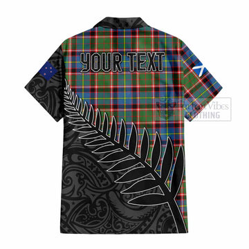 Norvel Crest Tartan Hawaiian Shirt with New Zealand Silver Fern Half Style - Tartan Vibes Clothing