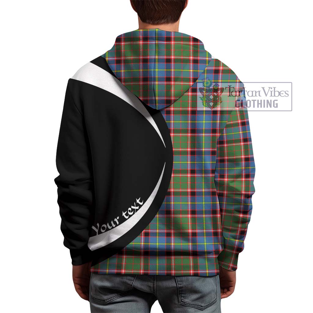 Tartan Vibes Clothing Norvel Tartan Hoodie with Family Crest Circle Style