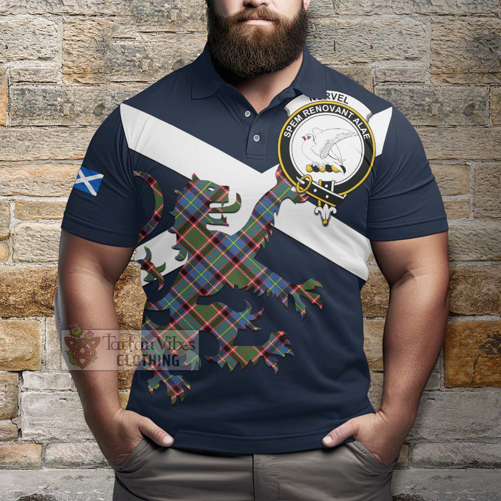 Tartan Vibes Clothing Norvel Tartan Lion Rampant Polo Shirt – Proudly Display Your Heritage with Alba Gu Brath and Clan Name