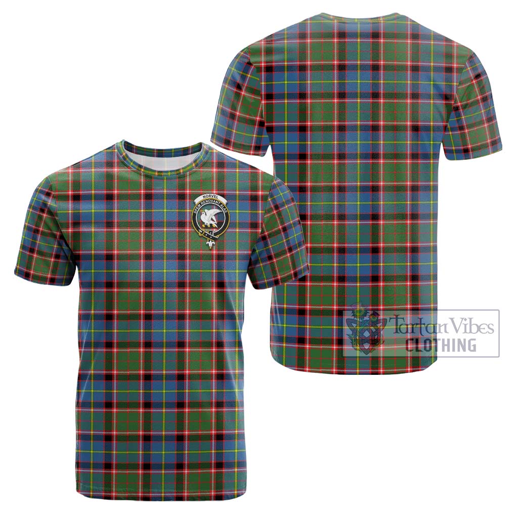Tartan Vibes Clothing Norvel Tartan Cotton T-Shirt with Family Crest