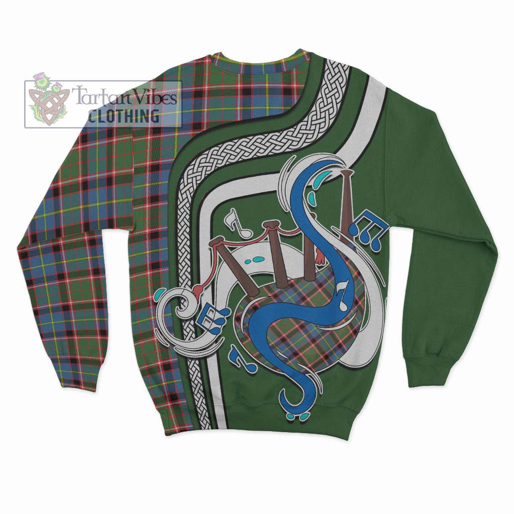 Tartan Vibes Clothing Norvel Tartan Sweatshirt with Epic Bagpipe Style