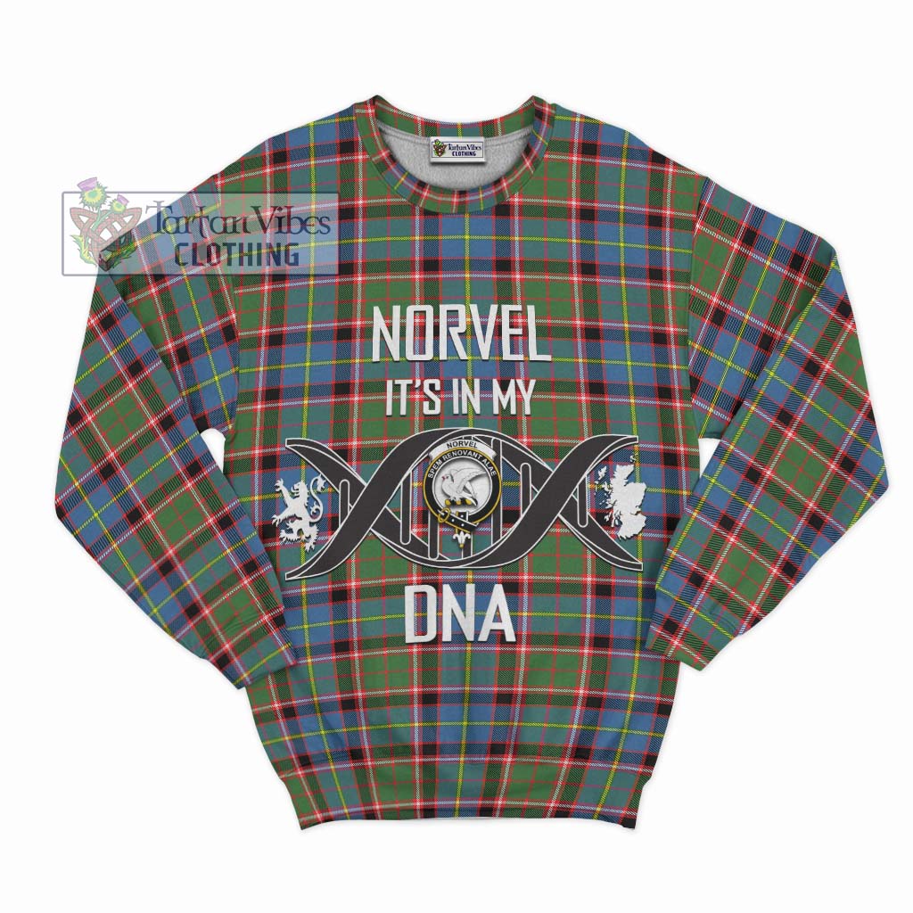 Tartan Vibes Clothing Norvel Tartan Sweatshirt with Family Crest DNA In Me Style