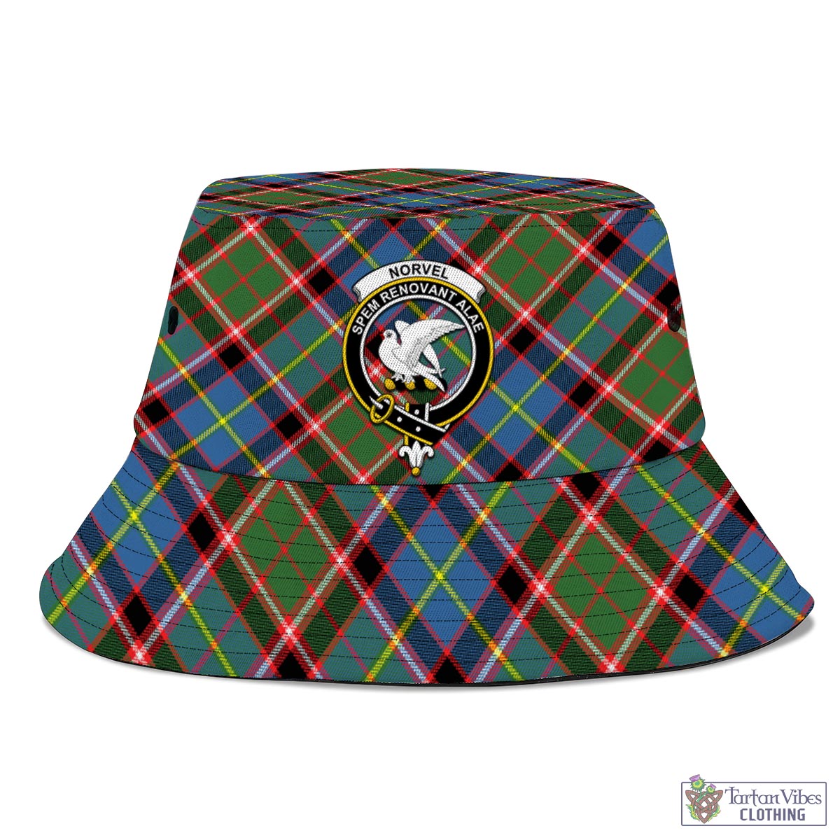 Tartan Vibes Clothing Norvel Tartan Bucket Hat with Family Crest