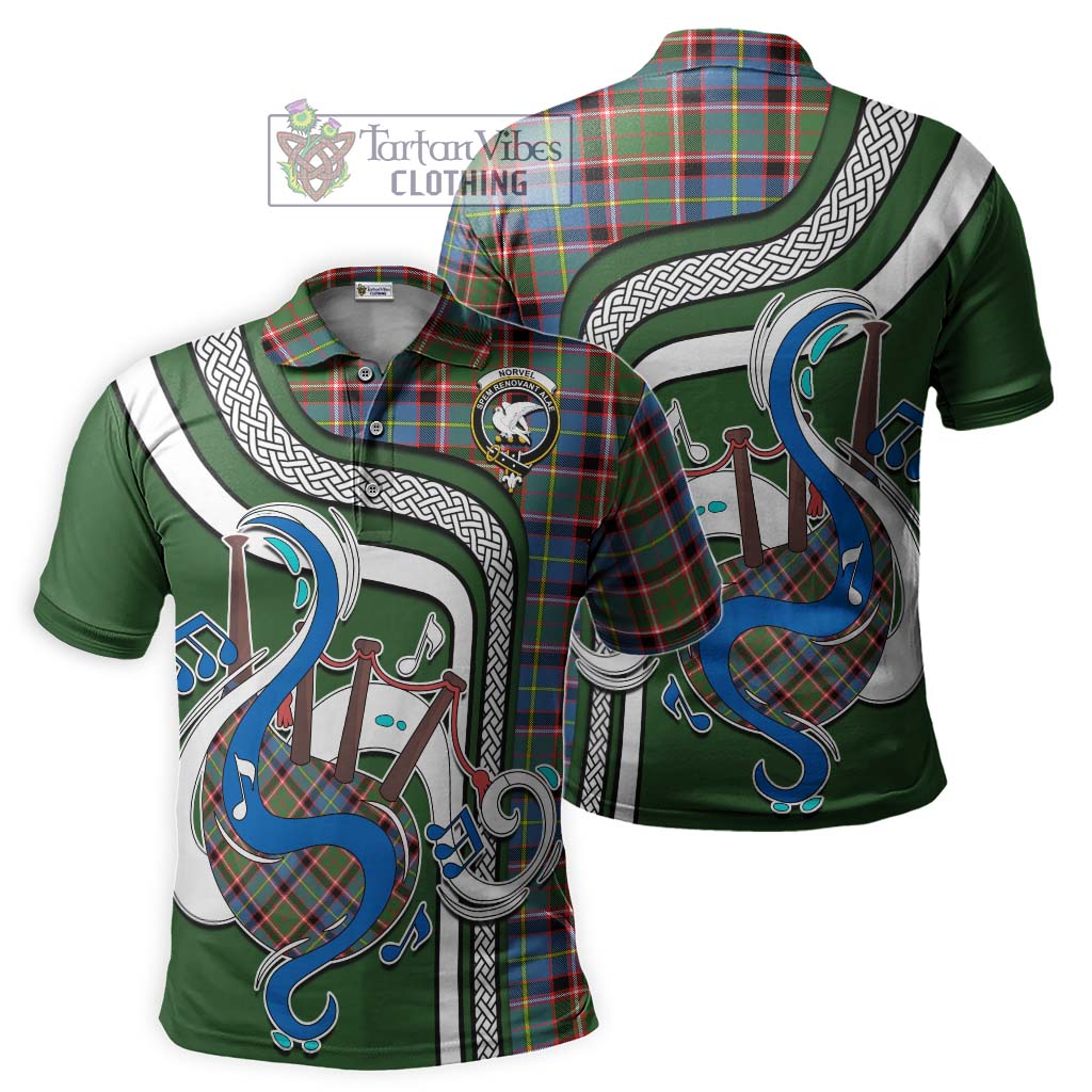 Tartan Vibes Clothing Norvel Tartan Polo Shirt with Epic Bagpipe Style