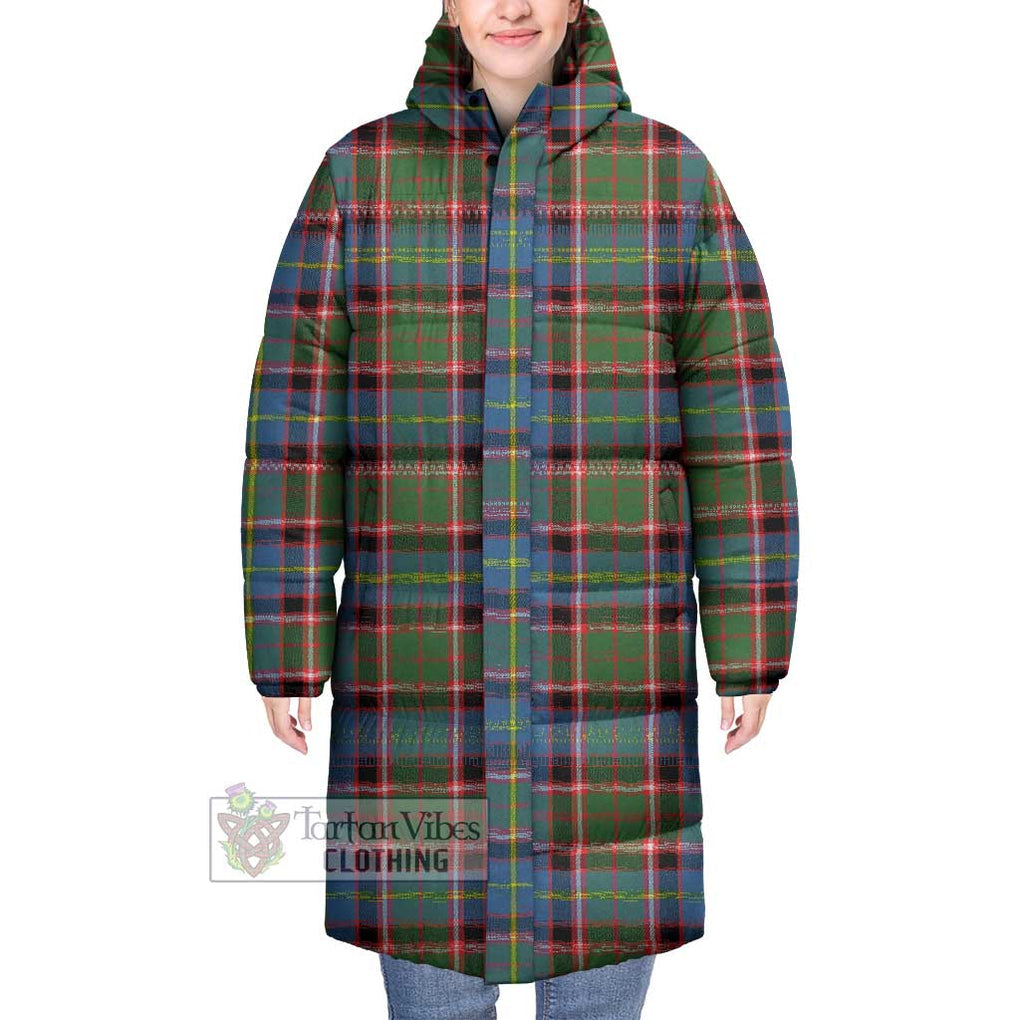 Tartan Vibes Clothing Norvel Tartan Long Down Jacket