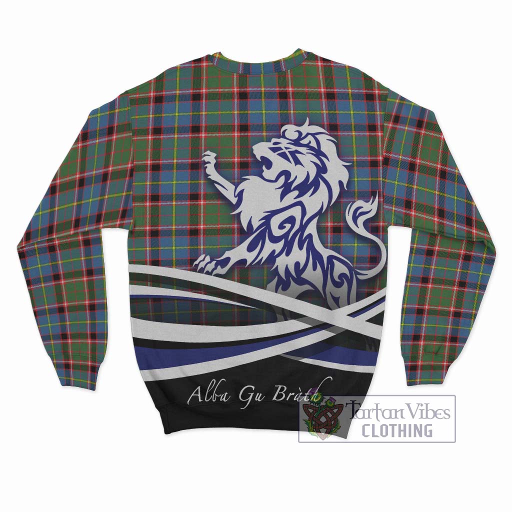 Tartan Vibes Clothing Norvel Tartan Sweatshirt with Alba Gu Brath Regal Lion Emblem