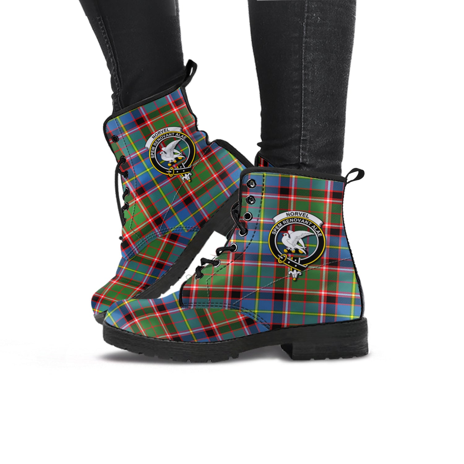 norvel-tartan-leather-boots-with-family-crest