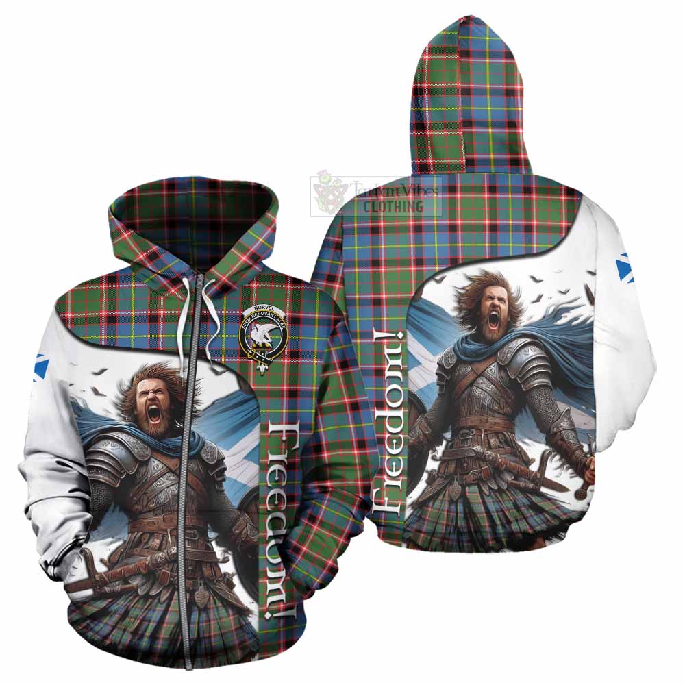 Tartan Vibes Clothing Norvel Crest Tartan Hoodie Inspired by the Freedom of Scottish Warrior