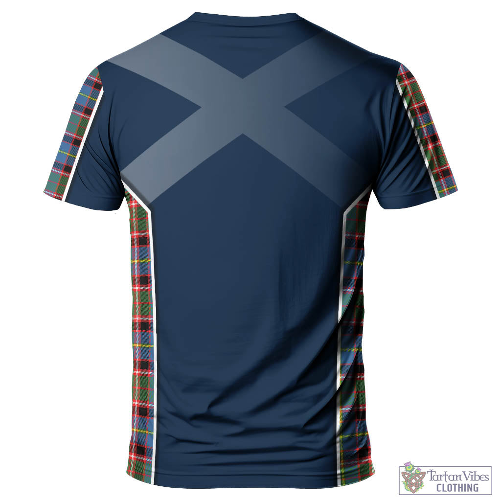Tartan Vibes Clothing Norvel Tartan T-Shirt with Family Crest and Scottish Thistle Vibes Sport Style