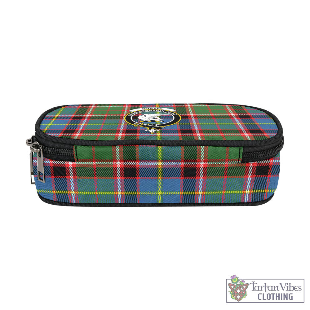 Tartan Vibes Clothing Norvel Tartan Pen and Pencil Case with Family Crest