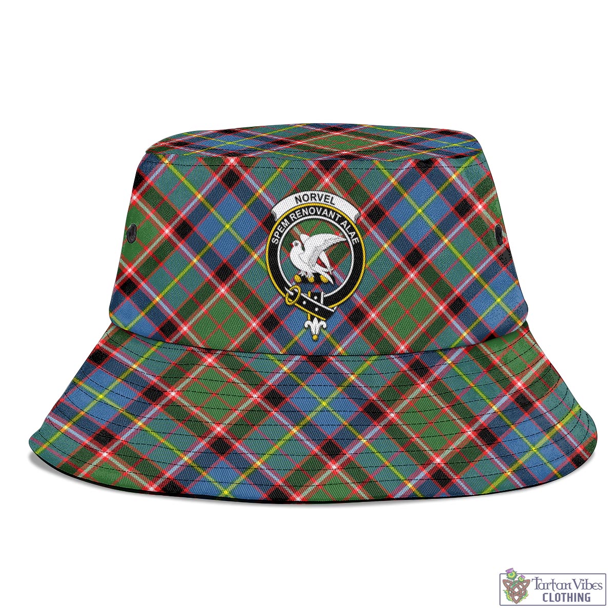 Tartan Vibes Clothing Norvel Tartan Bucket Hat with Family Crest