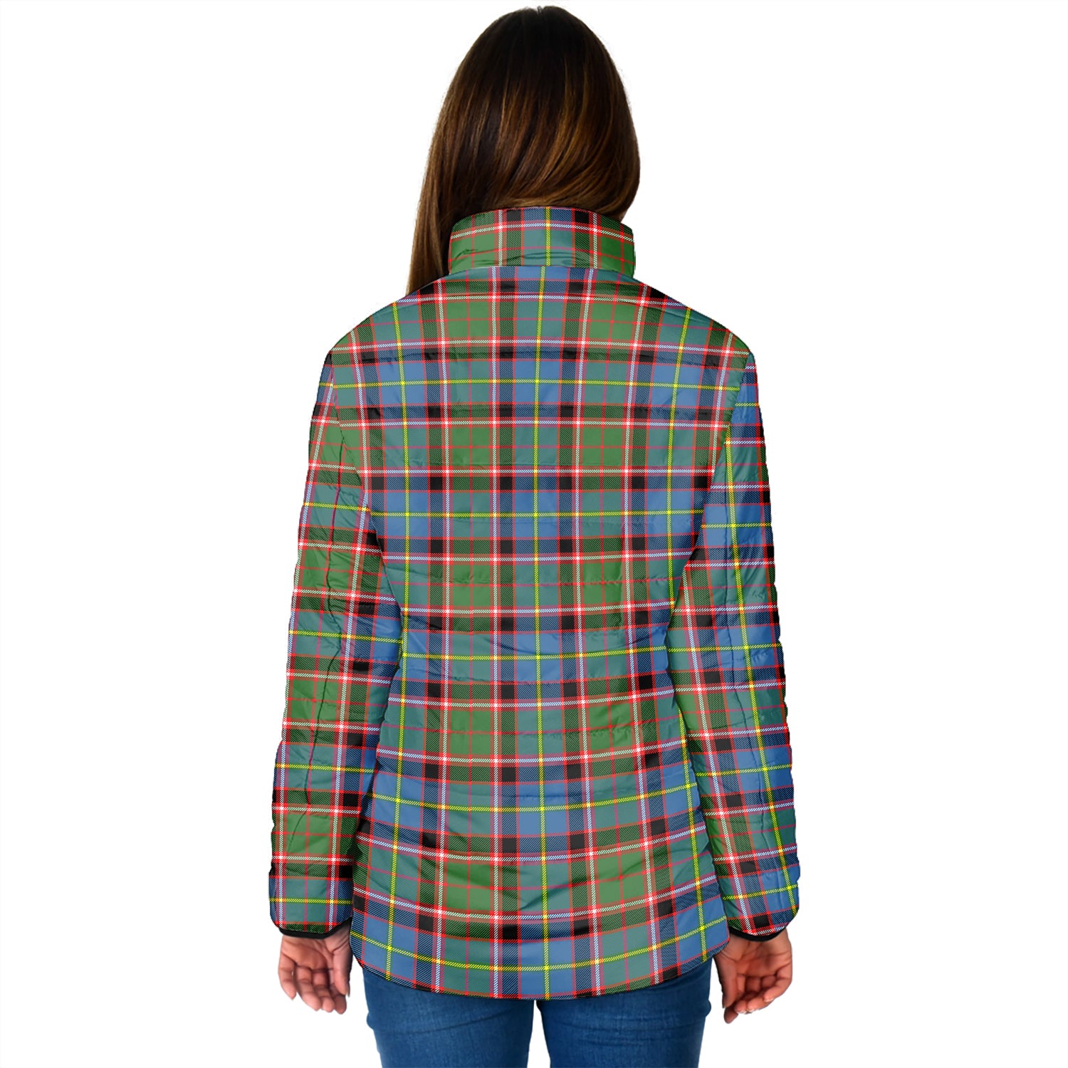 Norvel Tartan Padded Jacket with Family Crest - Tartan Vibes Clothing