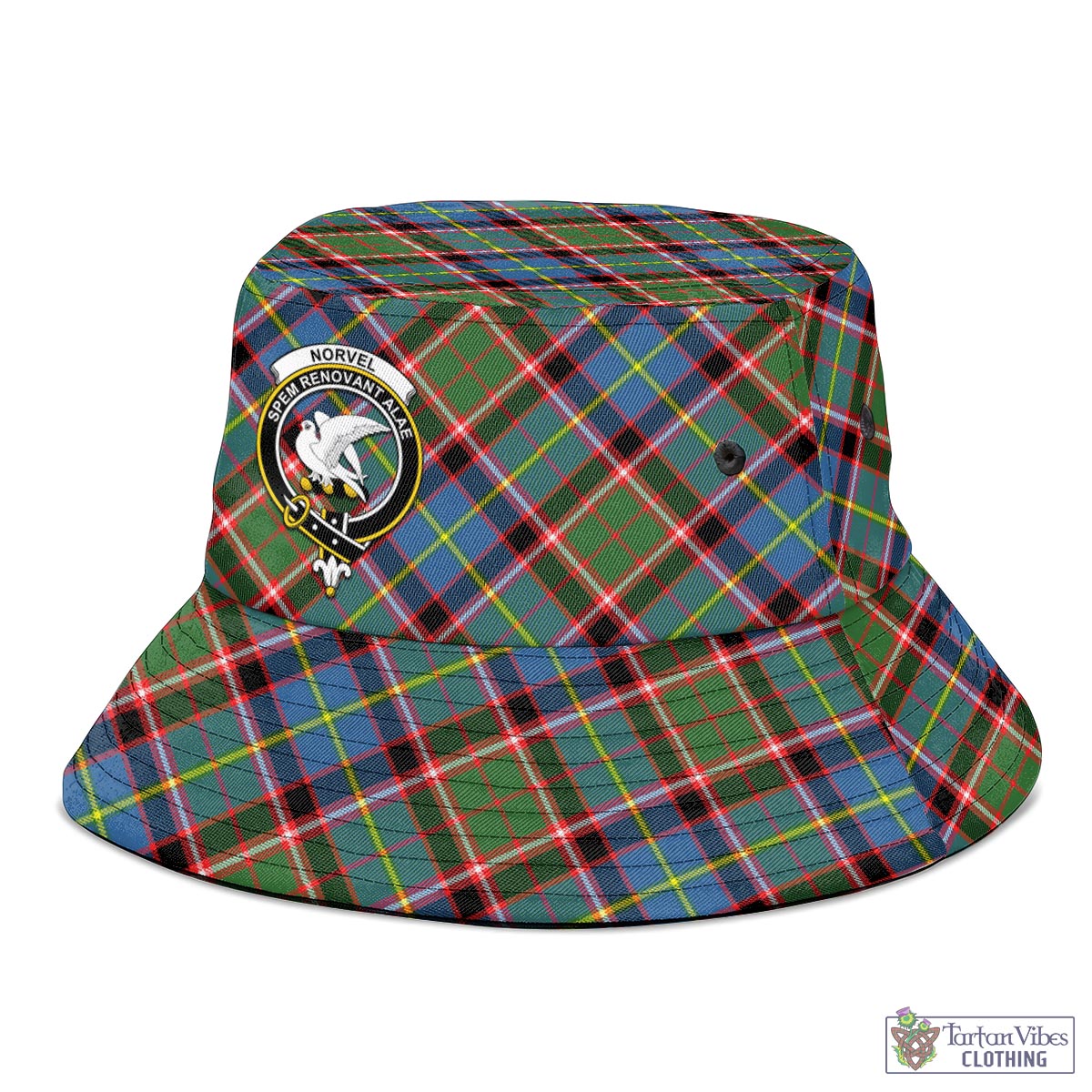 Tartan Vibes Clothing Norvel Tartan Bucket Hat with Family Crest