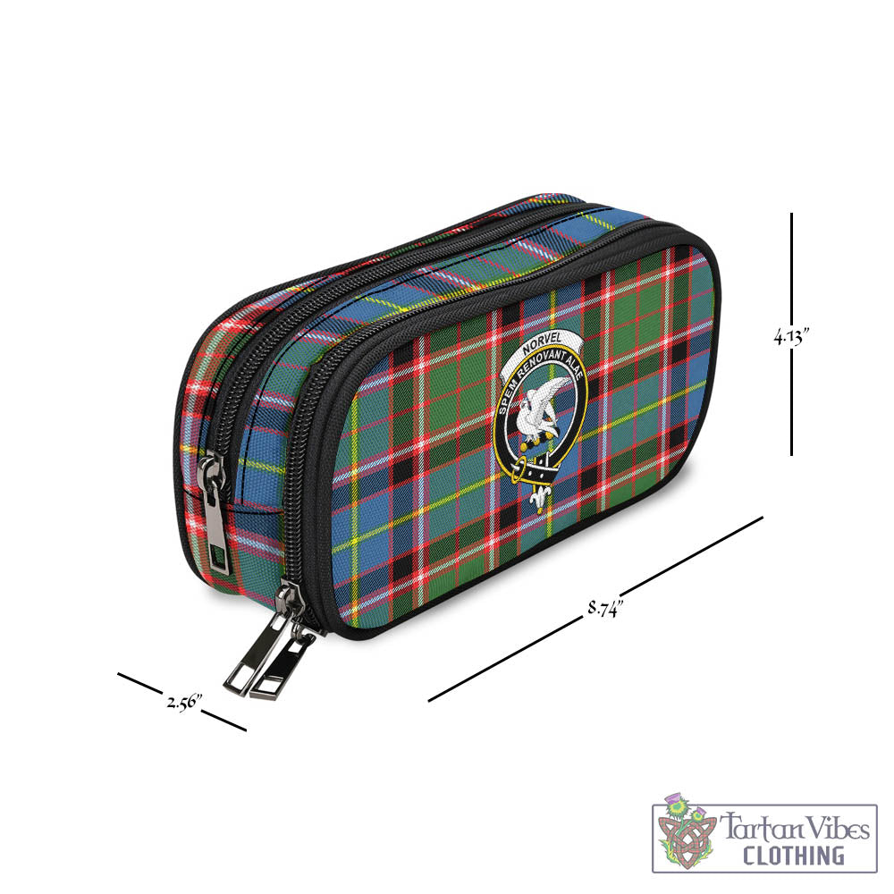 Tartan Vibes Clothing Norvel Tartan Pen and Pencil Case with Family Crest