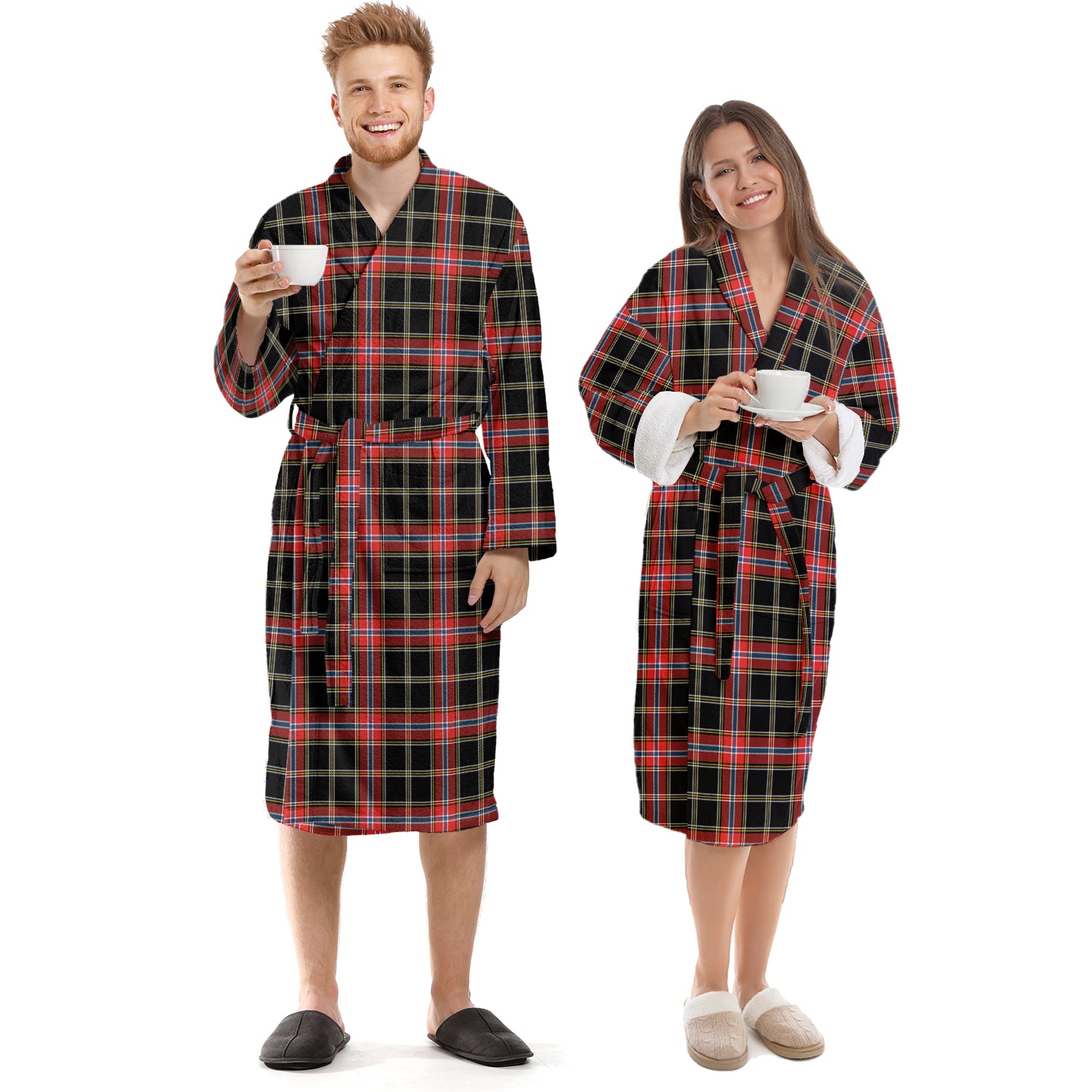 Norwegian Night Tartan Bathrobe Unisex S - Tartan Vibes Clothing