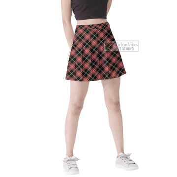 Norwegian Night Tartan Women's Plated Mini Skirt