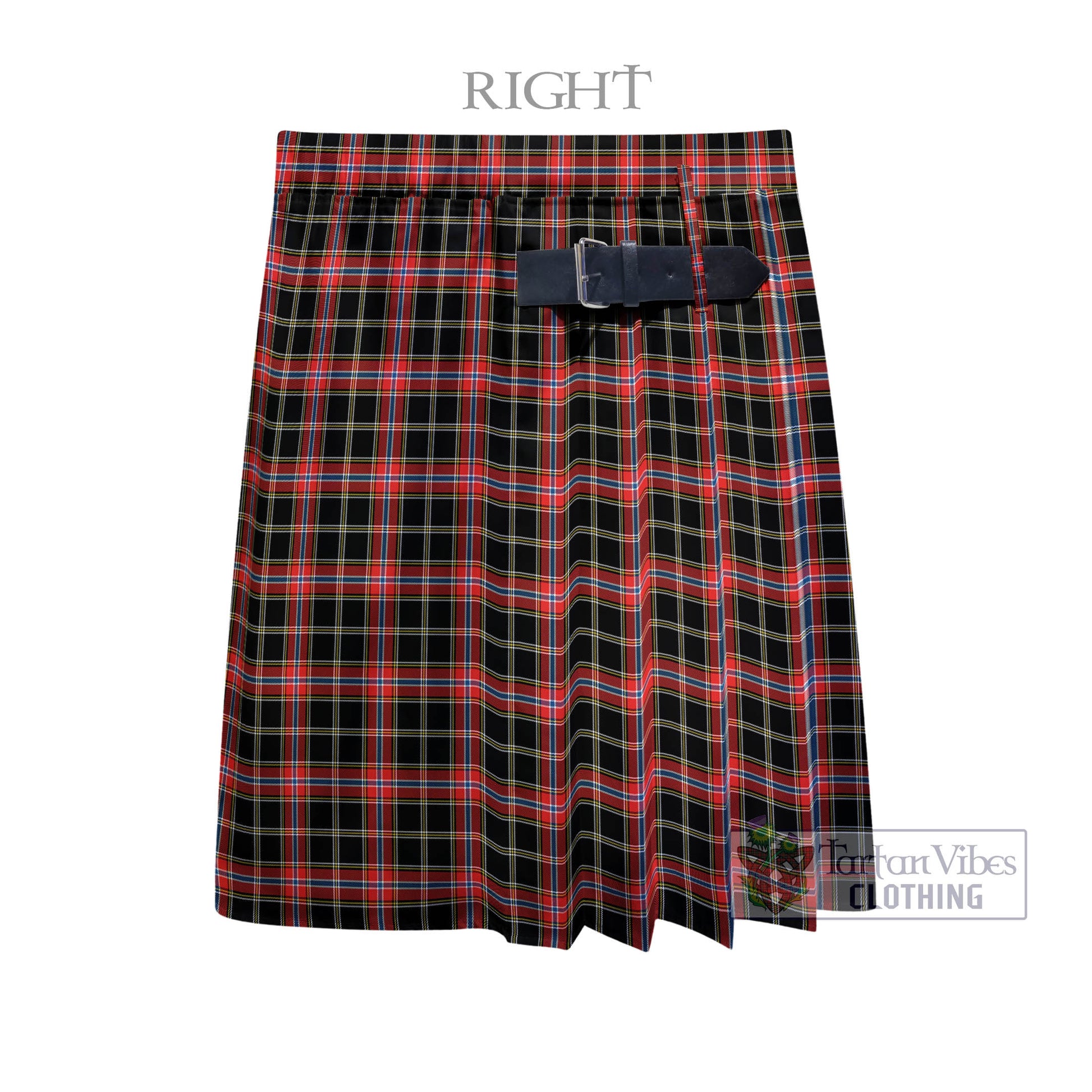 Tartan Vibes Clothing Norwegian Night Tartan Men's Pleated Skirt - Fashion Casual Retro Scottish Style