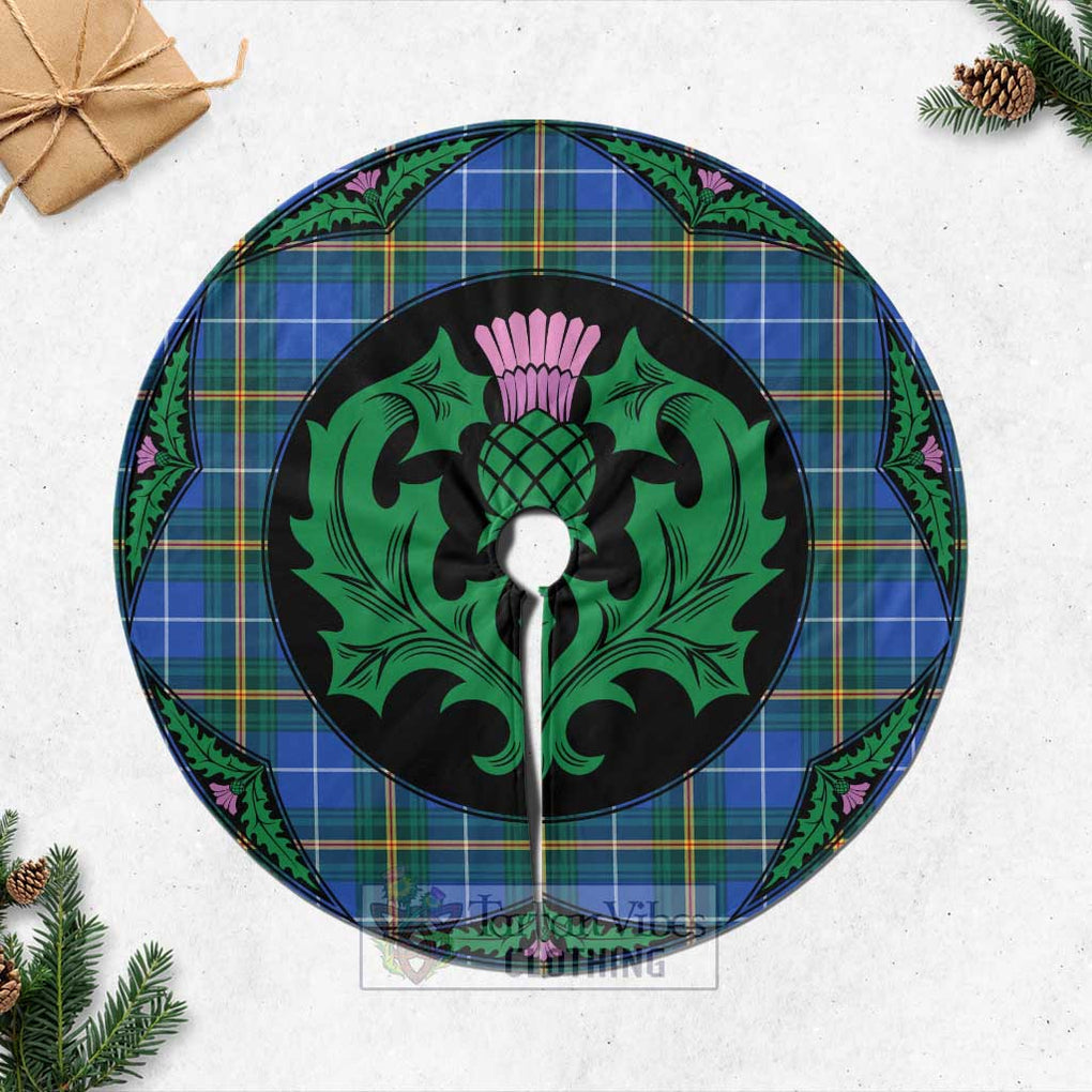 Nova Scotia Province Canada Tartan Christmas Tree Skirt Scottish Thistle Style Casual Tree Skirts - Tartan Vibes Clothing