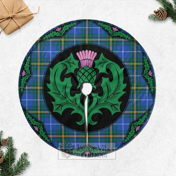 Nova Scotia Province Canada Tartan Christmas Tree Skirt Scottish Thistle Style