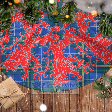 Nova Scotia Province Canada Tartan Christmas Tree Skirt Lion Rampant Style