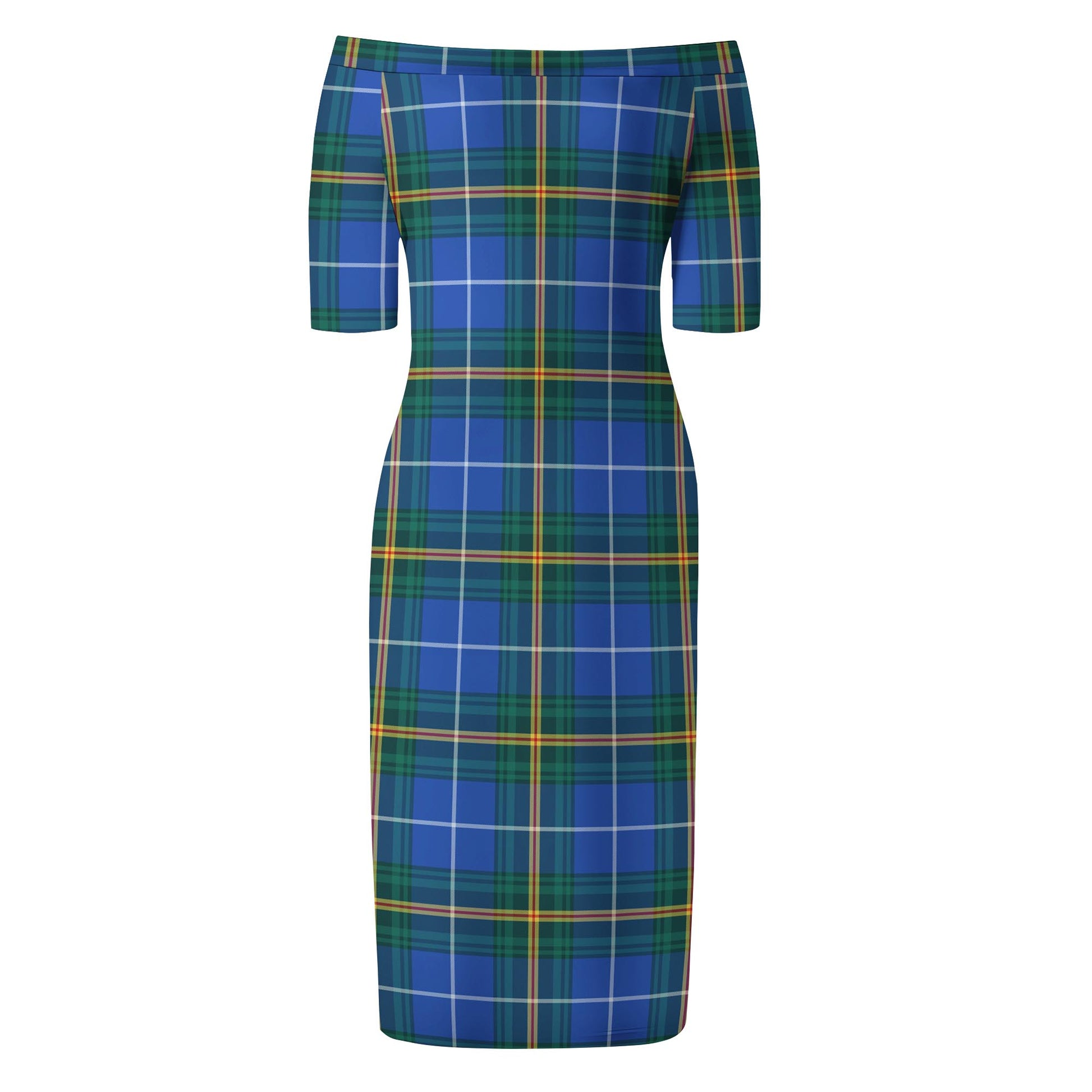 Nova Scotia Province Canada Tartan Off Shoulder Lady Dress - Tartanvibesclothing