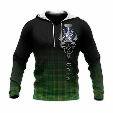 Nowland Irish Clan Knitted Hoodie with Coat of Arms Erin Go Bragh Celtic Inspired Unisex Knitted Pullover Hoodie - Tartan Vibes Clothing