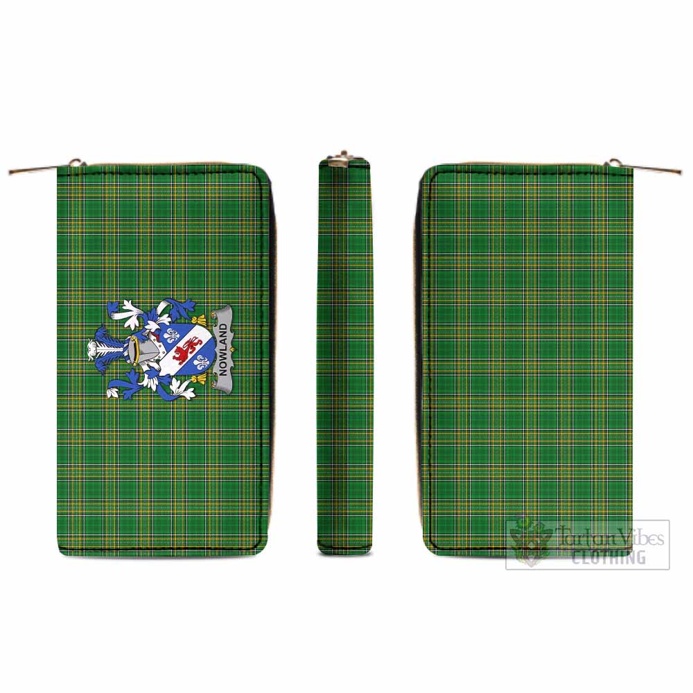 Nowland Irish Clan Tartan Women's Leather Wallet with Coat of Arms - Tartan Vibes Clothing