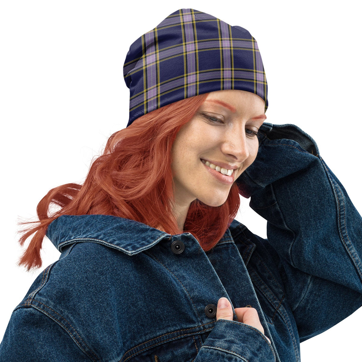 Nunavut Territory Canada Tartan Beanie Hat - Tartan Vibes Clothing